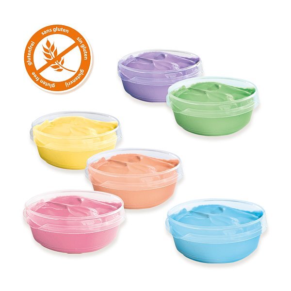 Colori a dita pastello - piccoli vasetti 6 x 45ml