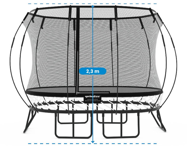 Springfree Trampoline® Compact Oval (O47) Trampolína s ochrannou sieťou, 180 × 275 cm