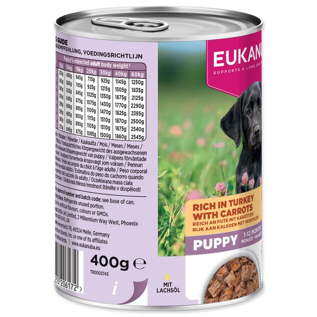 Konzerva EUKANUBA Puppy bohatá na morčacie s mrkvou 400 g