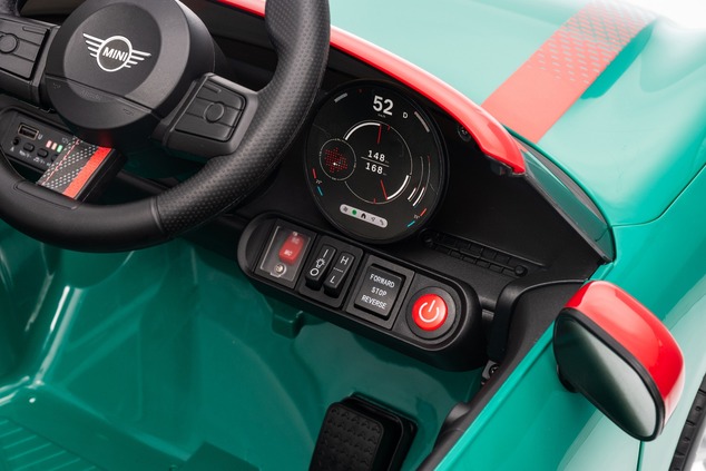 Elektrické autíčko BMW Mini Cooper 12V, zelené, USB Vstup s Bluetooth pripojením na MP3 Pr