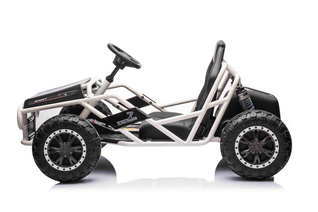 Elektrische Go-Kart SPORT-KART 24V, schwarz, EVA-Räder, Kunstledersitz, 2 x 50W Motor,