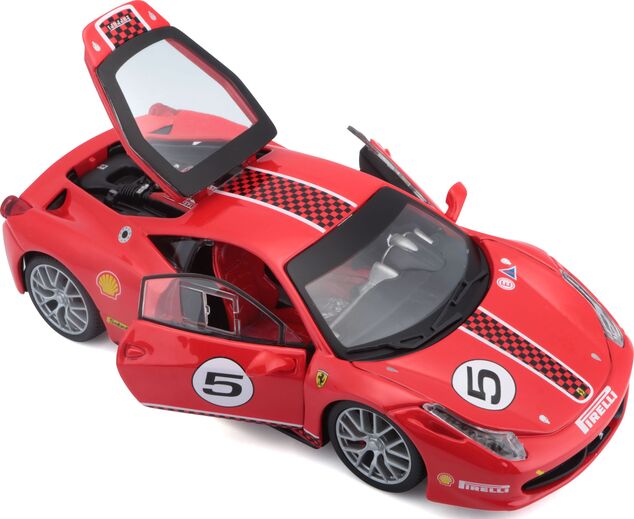 Bburago 1:24 Ferrari Racing 458 Challenge Rot