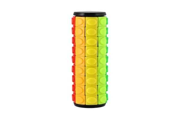Hlavolam valec/veža farebný plast 11cm, 8x25x4,5cm
