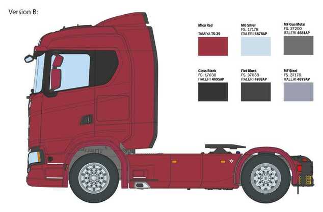 Model Kit truck 3971 - Scania S770 4x2 Normal Roof "Grey Cab" (1:24)