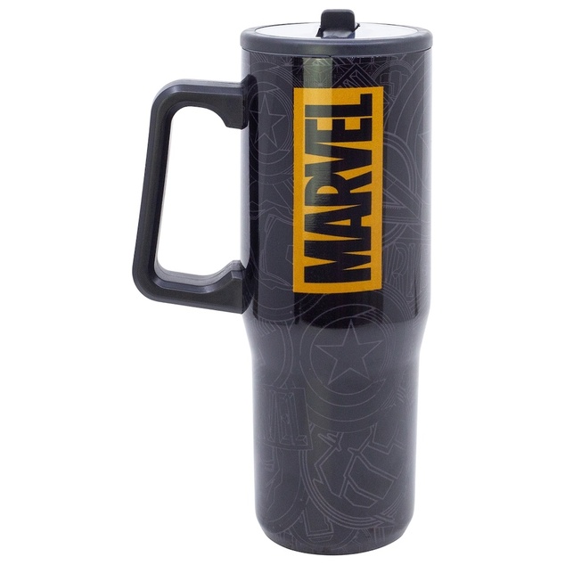 Marvel Tazza Termica con Cannuccia e Manico 920 ml