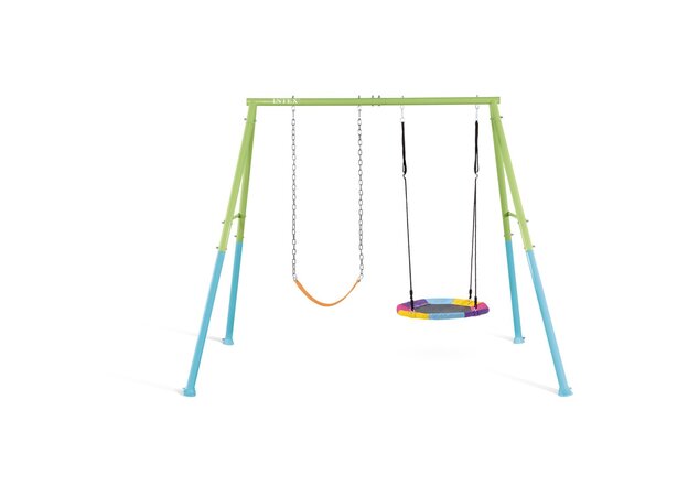 INTEX 44125 Záhradná hojdačka dvojitá 254 x 267 x 211 cm