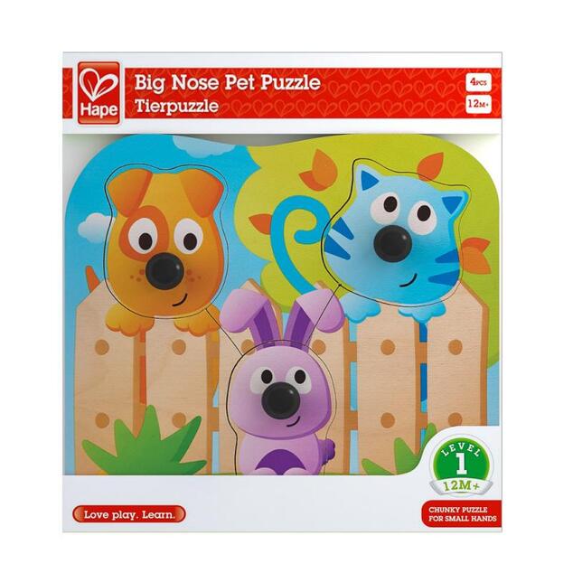 Hape Puzzle s úchytkami - Domáce zvieratká