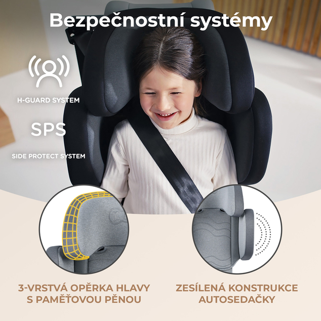 KINDERKRAFT SELECT Autositz i-Size XPAND 2 i-Size 100-150 cm Rocket Grey, Premium