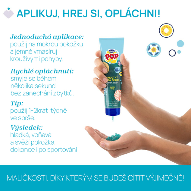 CHICCO Telový peeling Vanilla Smoothy POP pre deti a teenagerov 150ml