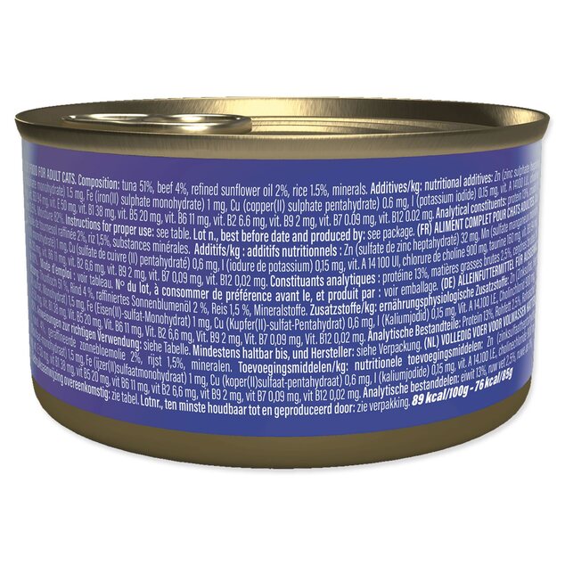 Konzerva SCHESIR kuracie+hovädzie+ryža 85g