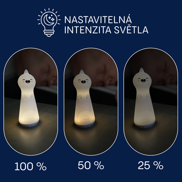 Silikónové nočné svetlo LED s baterkou, Dino