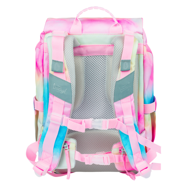 BAAGL SET 5 Airy Rainbow Unicorn: zaino, astuccio, sacca, grembiule, portafoglio