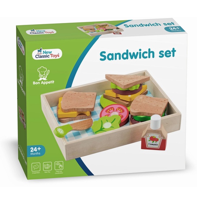 New Classic Toys Box na obed a piknik - drevené potraviny
