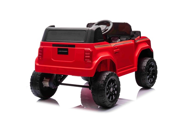 Elektrické autíčko Toyota Landcruiser 12V, červené, široké jednomiestne sedadlo, 2,4 GHz d