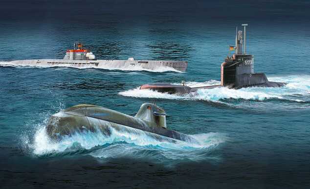 Plastikmodellbausatz U-Boot 05186 - 70 Jahre Bundeswehr: Wilhelm Bauer, Typ 206A, Klasse 2 (1:144