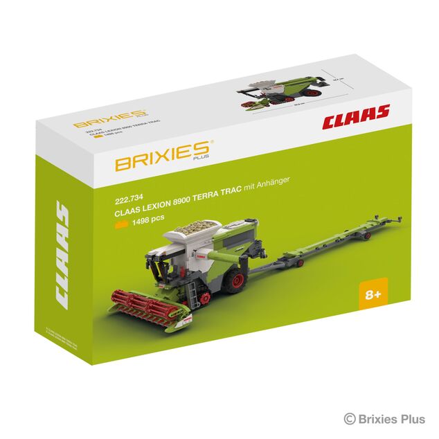 BRIXIES Plus 222.734 CLAAS LEXION 8900 TERRA TRAC - kombajn s prívesom, 1498 k