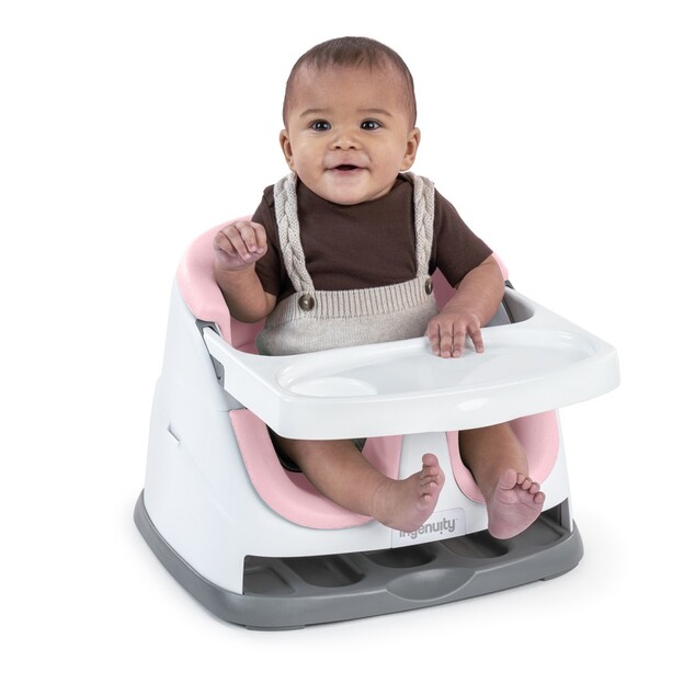 INGENUITY Podsedák na stoličku 2v1 Baby Base™ Peony 6m+ do 22kg