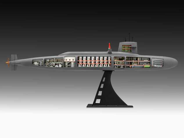 Plastic ModelKit ponorka 05185 - S.S.B. Abraham Lincoln with Interior (1:253)