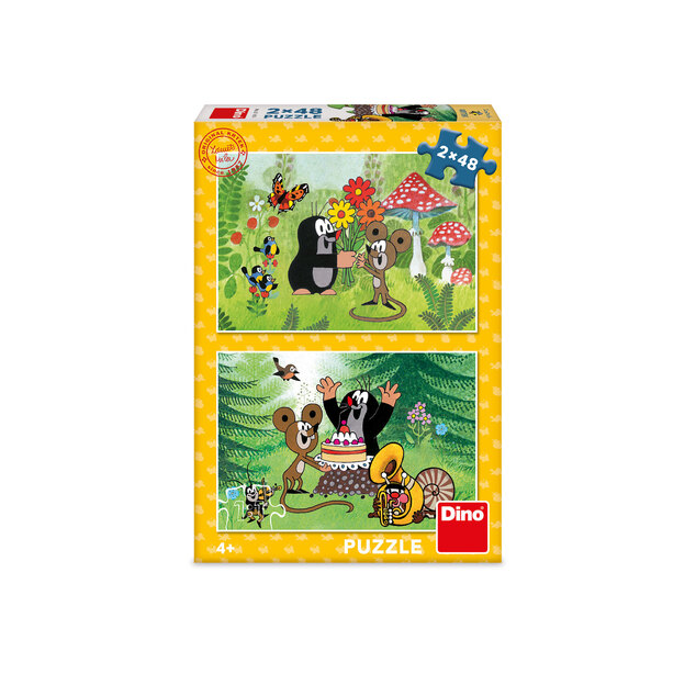 Puzzle Krtko: Oslava 2x48 dielikov