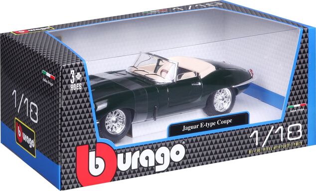 Bburago 1:18 Jaguar "E" Cabriolet (1961) Grün