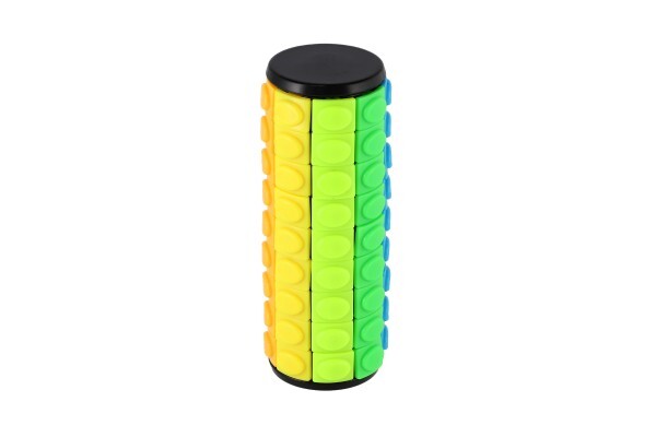 Hlavolam valec/veža farebný plast 11cm, 8x25x4,5cm