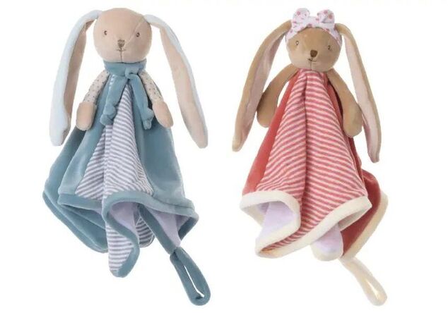 BK BABY BUNNY ljubimac crveni s prugama (30x30 cm) s poklon kutijom Bukowski Design