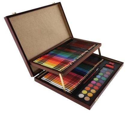 Sada na maľovanie - Art box kreatívna sada 91ks v drevenom kufríku