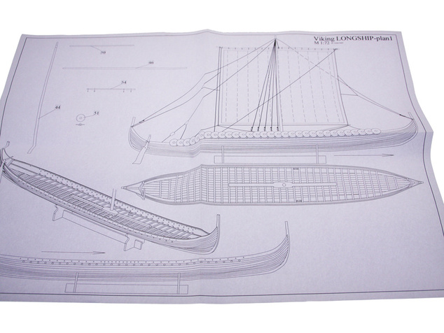 Dušek Vikingská predĺžená loď 1:72 kit