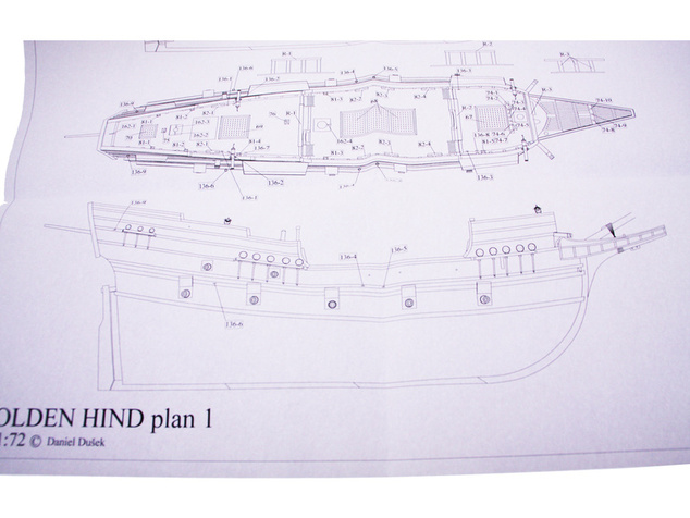 Dušok Golden Hind 1577 1:72 kit