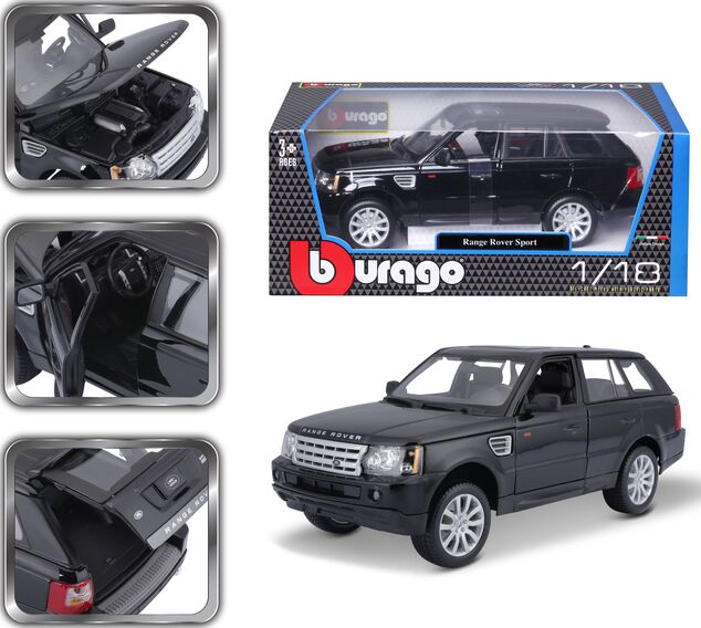 Bburago 1:18 Range Rover Sport Schwarz