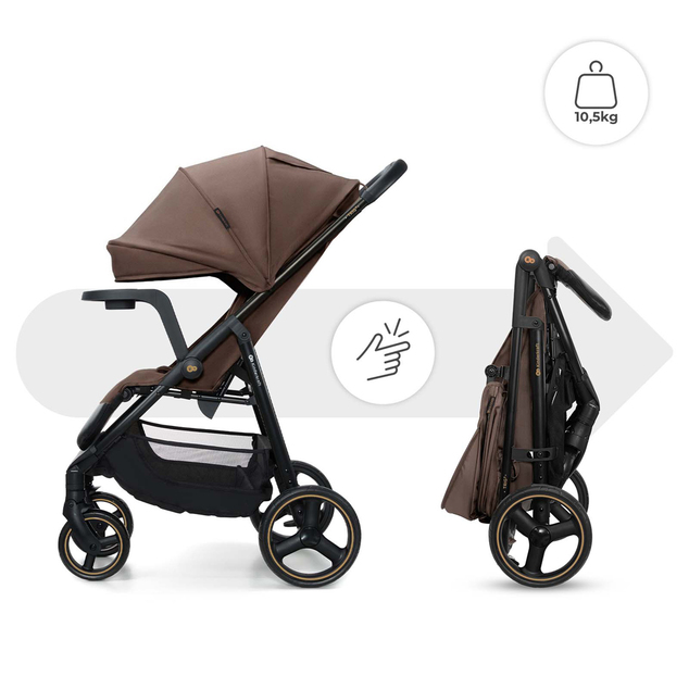 KINDERKRAFT Športni voziček Trig 3 Tray Velvet Mocca