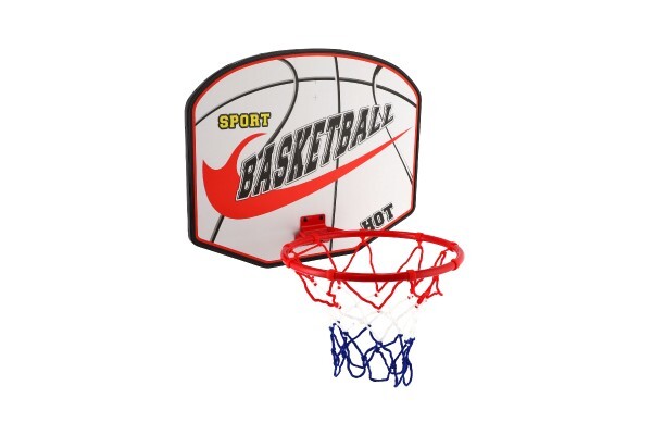 Basketbalový kôš drevo/kov/sieťka/lopta s pumpičkou