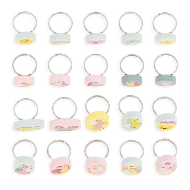 Janod Atelier Unicorno Set di Gioielli Anelli Regolabili 20 pz