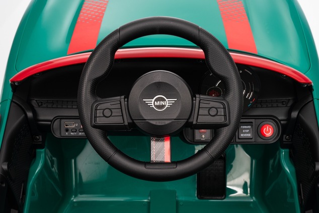Elektrické autíčko BMW Mini Cooper 12V, zelené, USB Vstup s Bluetooth pripojením na MP3 Pr