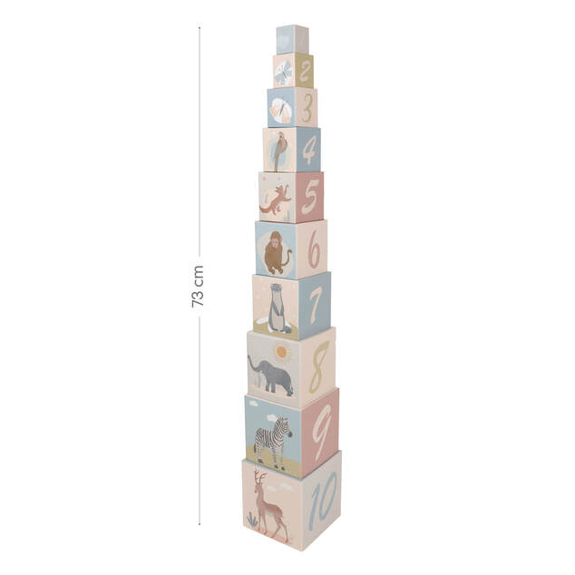 Detské stohovacie kartónové kocky 10ks