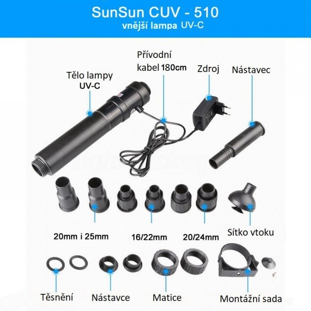 SUNSUN vonkajšia UV lampa 10 W