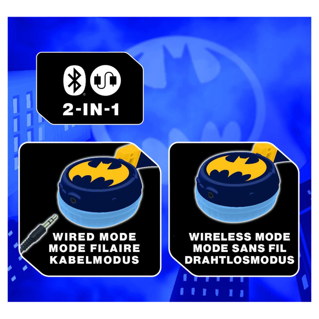 Lexibook Skladacie bezdrôtové slúchadlá Batman