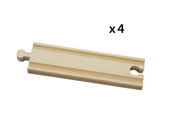 Brio Stredné koľajnice rovné, 144 mm, 4 ks