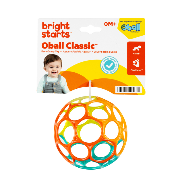 OBALL Jucărie Oball™ Classic 10 cm portocaliu/turcoaz 0m+