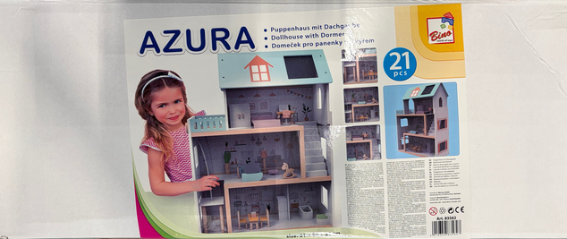 Bino AZURA – Drevený domček pre bábiky