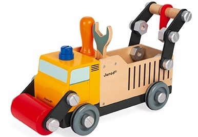 Janod Drevené auto a stavebnica Nákladné auto BricoKids