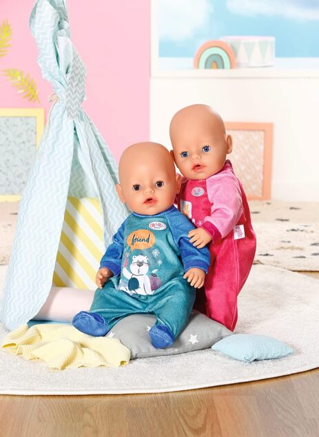 Zapf BABY born Zamatové dupačky ružové, 43 cm