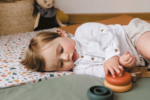 Tappetino da gioco pieghevole imbottito per bambini 5 in 1, Terazzo