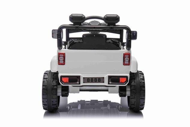 Elektrické autíčko OFFROAD NEW s pohonom zadných kolies, biele, Lítiová batéria