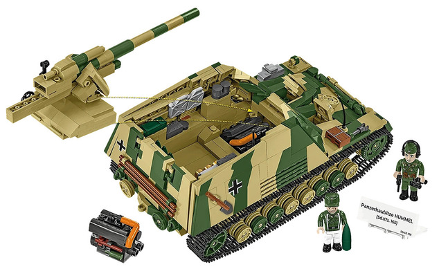 Cobi 2663 World War II Panzerhaubitze HUMMEL, 1:28, 1118 k, 2 f