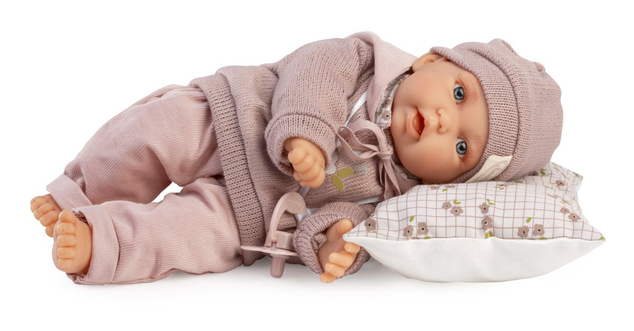 Antonio Juan 1244MAQ PETIT – bambola realistica con suoni e corpo in tessuto morbido – 27 cm