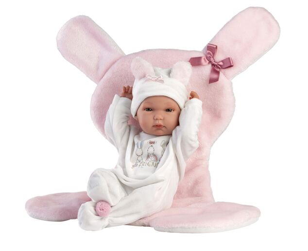 Llorens 63598 NEW BORN dievčatko - realistická bábika bábätko s celovinylovým telom - 35cm