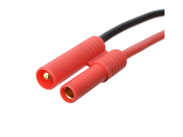 Konektor pozlátený 4.0mm samica s káblom 14AWG 10cm