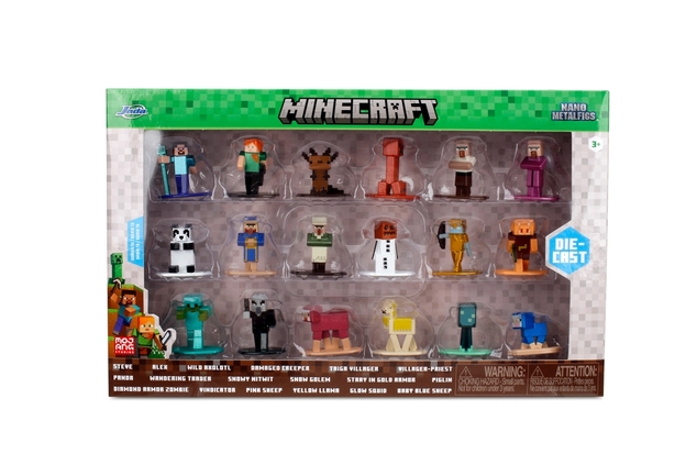 Minecraft Kovové zbrateľské nanofigúrky 18 ks, Wave 13