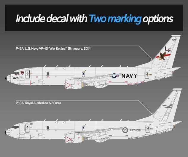 Modellbausatz Flugzeug 12635 - USN P-8A Poseidon (1:144)